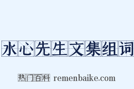 水心先生文集组词是什么意思的图片